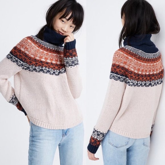 Madewell Sweaters - New Madewell Brookdale Fair Isle Sweater Size XS